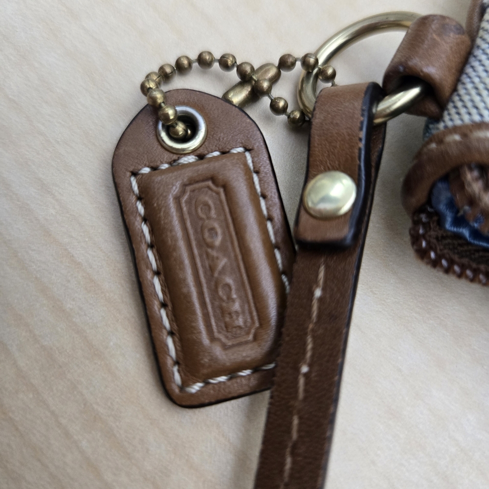 Signature Coach Denim Patchwork Wristlet - Picture 8 of 8